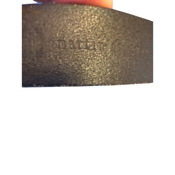 Martin Dingman Black Leather Belt W/ Solid Brass Buckle Made in USA 33 - Picture 8 of 9